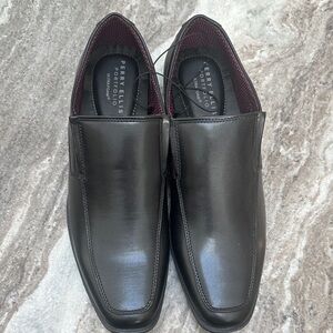 NEW Perry Ellis Men's Black Slip-On Loafers Dress Shoes Sz 10